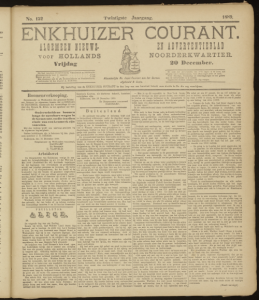 Enkhuizer Courant Oratoriumvereniging Stem en Snaren in Enkhuizen
